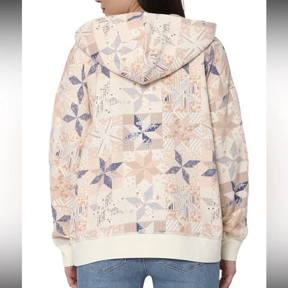 American Eagle Creams and Blues Geometric Design Hoodie Size XS - Picture 2 of 11